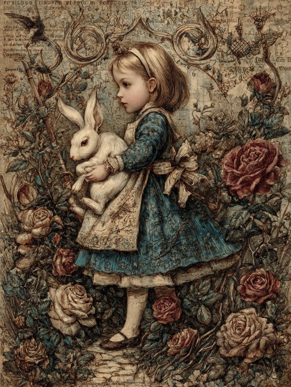 8pc=Alice Vintage Look Prints Special